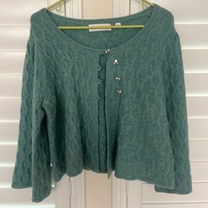 Vintage bolero sweater with rhinestone buttons